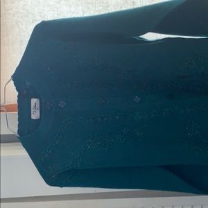 Green sequin sweater